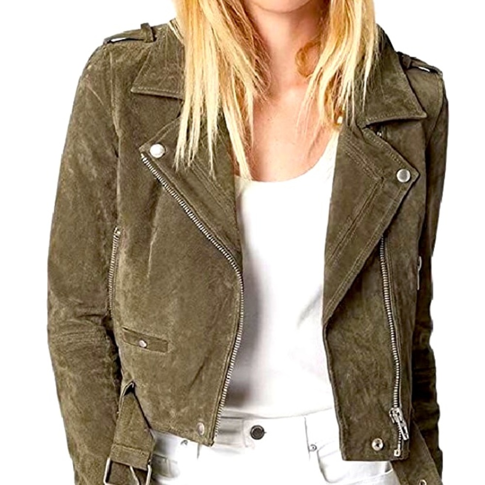 Blank NYC moto suede jacket